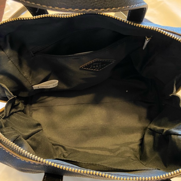 Fossil Hailey Black Leather Satchel /Crossbody bag - Picture 7 of 12